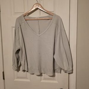 Cream V-Neck Sweater